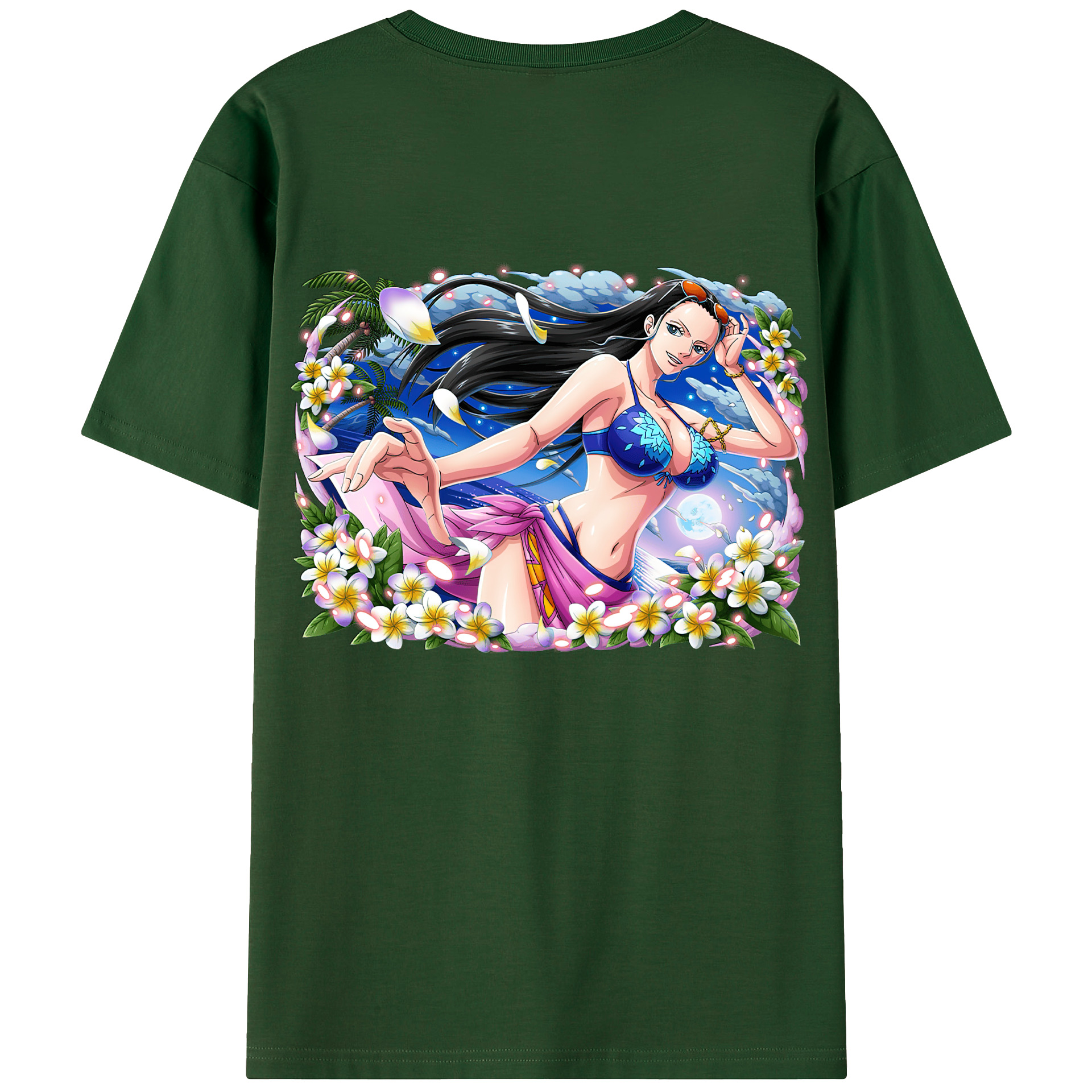 ワンピース ニコ・ロビン ONE PIECE Nico Robin 綿100％半袖Tシャツ（背面プリント）